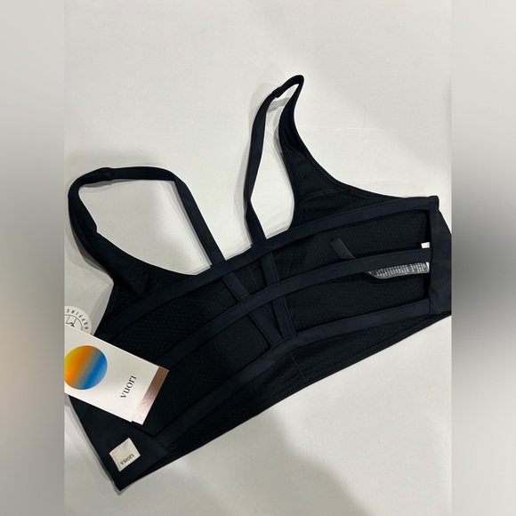 Vuori Women's Large Yosemite Bra Black Camo NWT Lined Removable Cups Stretch - Picture 3 of 7